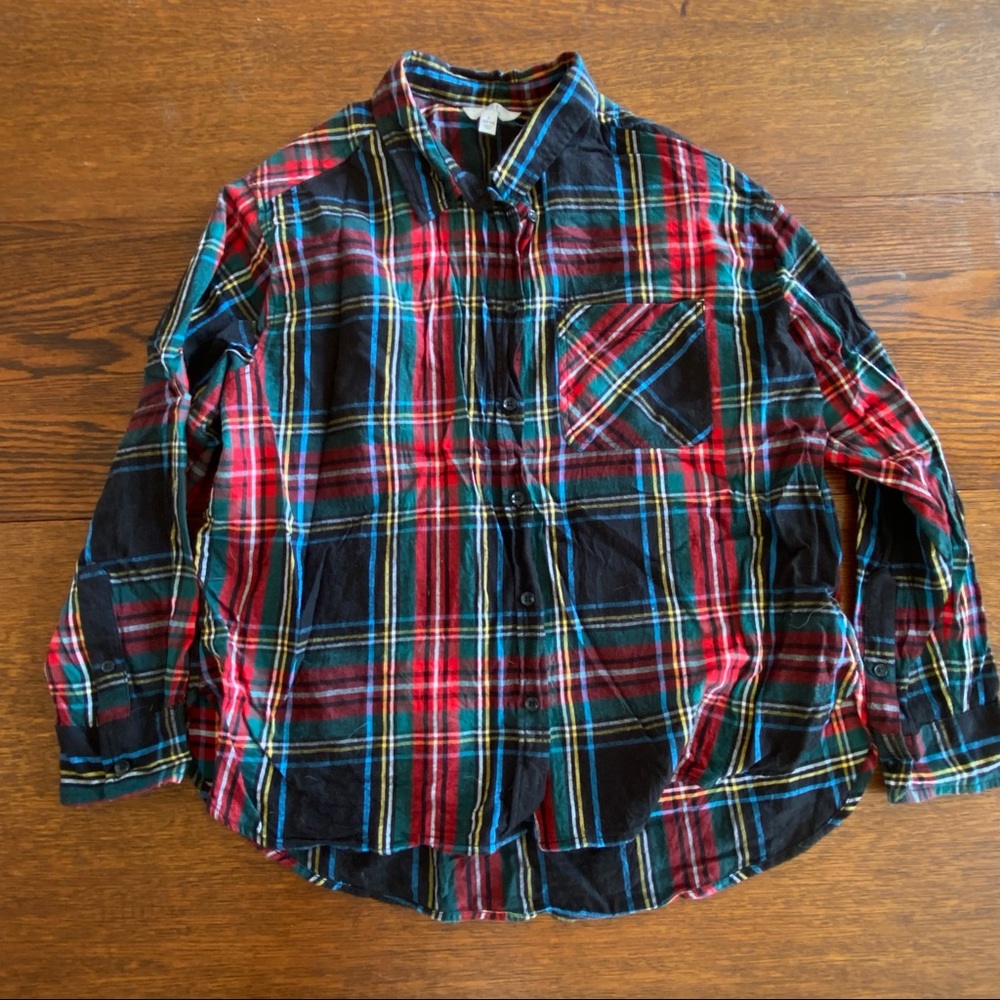 Time and Tru Multicolor Flannel Shirt